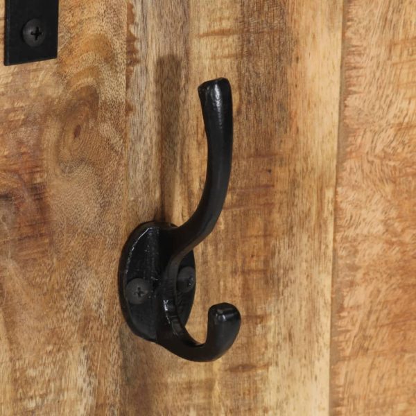 Appendiabiti 35x8x110 Cm In Legno Massello Grezzo Di Mango - Image 5