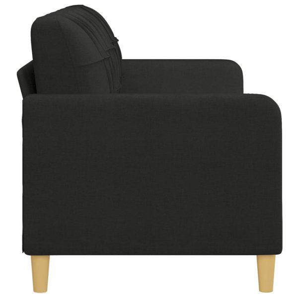 Divano A 3 Posti Nero 180 Cm In Tessuto - Image 4