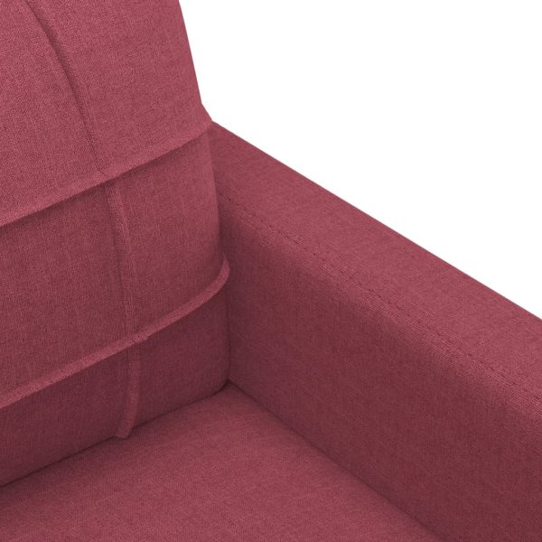 Divano A 3 Posti Rosso Vino 180 Cm In Tessuto - Image 6