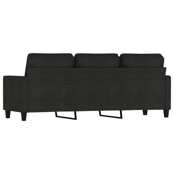 Divano A 3 Posti Nero 180 Cm In Tessuto - Image 5