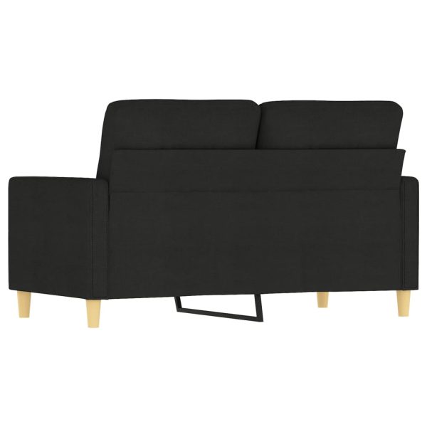 Divano A 2 Posti Nero 120 Cm In Tessuto - Image 5
