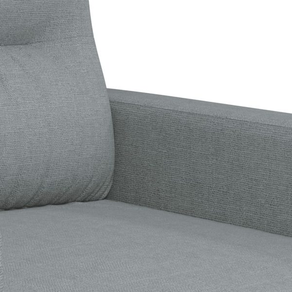 Divano A 2 Posti Grigio Chiaro 140 Cm In Tessuto - Image 6