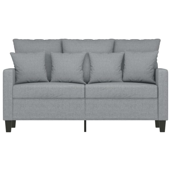 Divano A 2 Posti Grigio Chiaro 120 Cm In Tessuto - Image 3