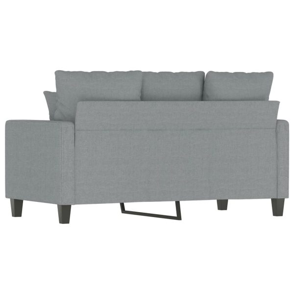 Divano A 2 Posti Grigio Chiaro 120 Cm In Tessuto - Image 5