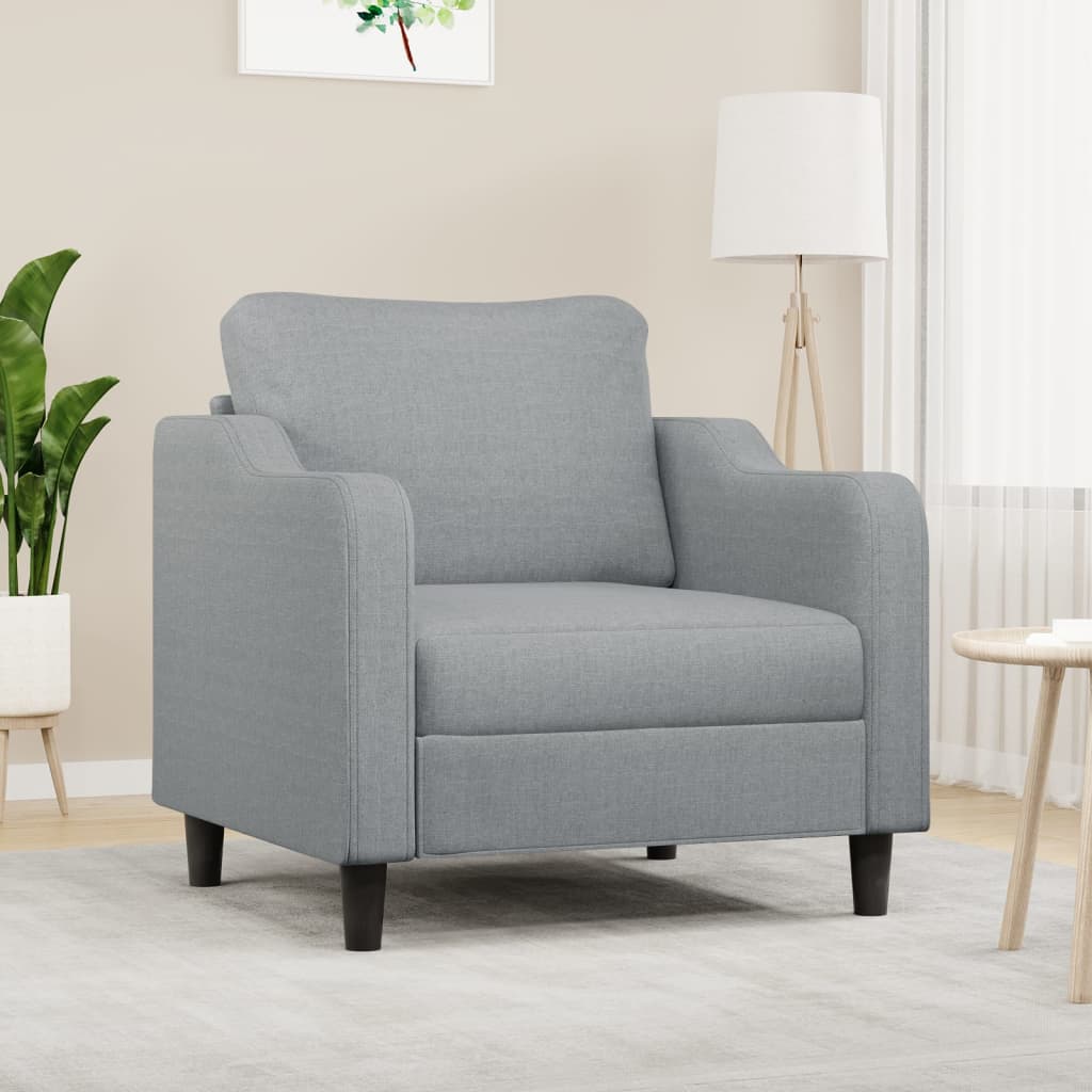 Poltrona Grigio Chiaro 60 Cm In Tessuto