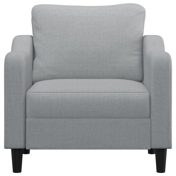 Poltrona Grigio Chiaro 60 Cm In Tessuto - Image 3