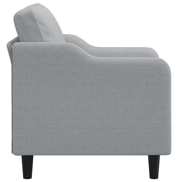 Poltrona Grigio Chiaro 60 Cm In Tessuto - Image 4