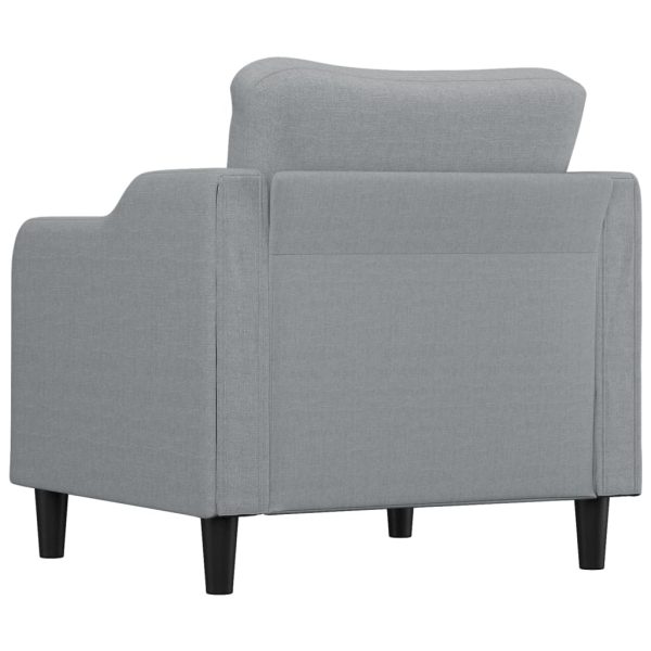 Poltrona Grigio Chiaro 60 Cm In Tessuto - Image 5