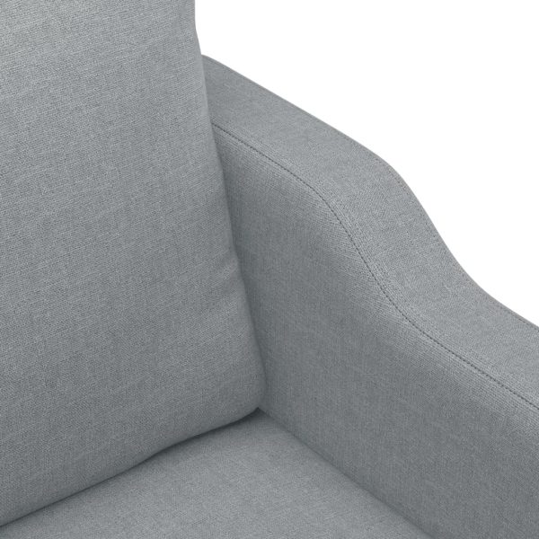 Poltrona Grigio Chiaro 60 Cm In Tessuto - Image 6