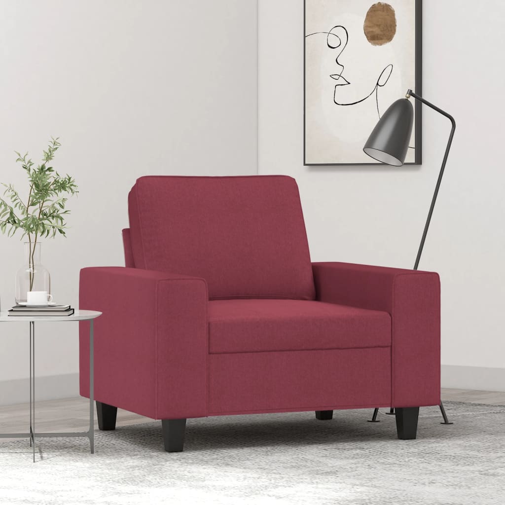 Poltrona Rosso Vino 60 Cm In Tessuto
