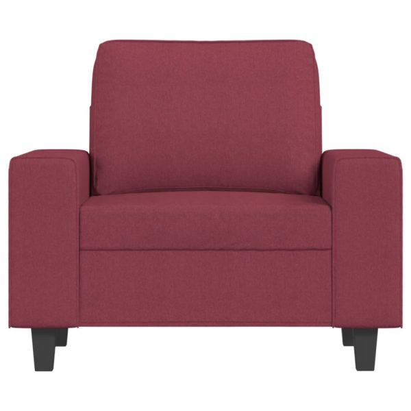 Poltrona Rosso Vino 60 Cm In Tessuto - Image 3