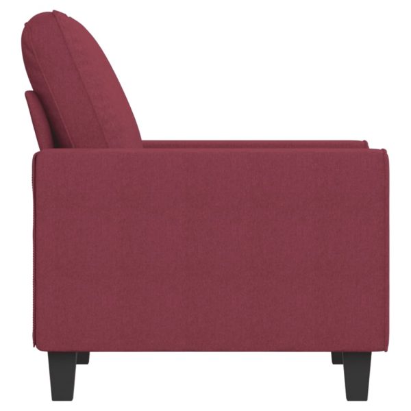 Poltrona Rosso Vino 60 Cm In Tessuto - Image 4