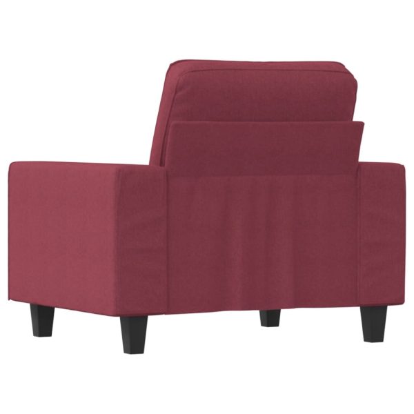 Poltrona Rosso Vino 60 Cm In Tessuto - Image 5