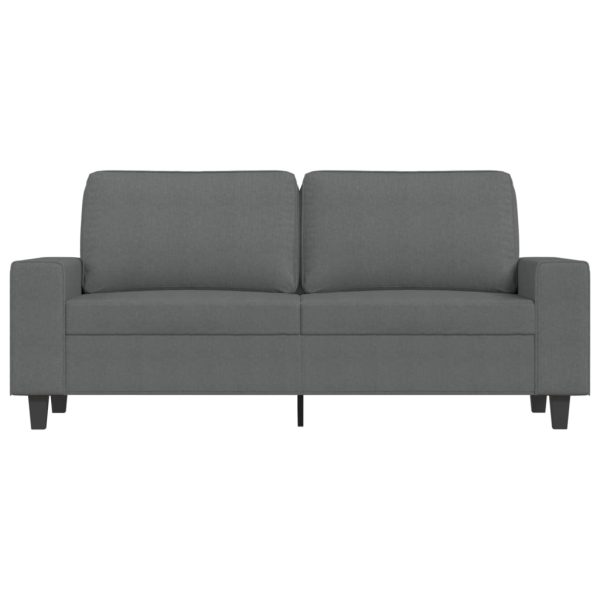 Divano A 2 Posti Grigio Scuro 140 Cm In Tessuto - Image 3