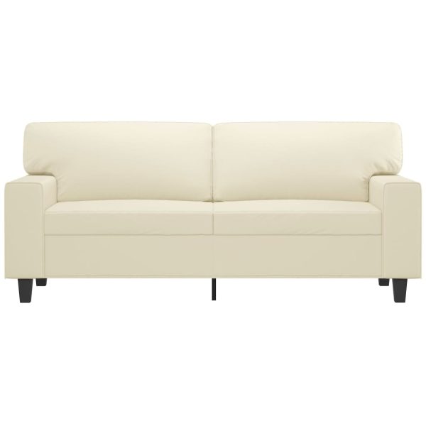 Divano A 2 Posti Crema 140 Cm In Similpelle - Image 3