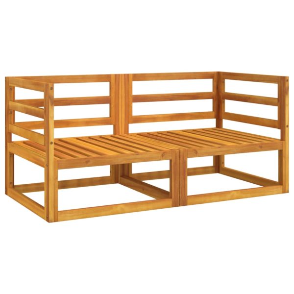 Divani Angolari Modulari 2pz Cuscini Tortora Massello Acacia - Image 4