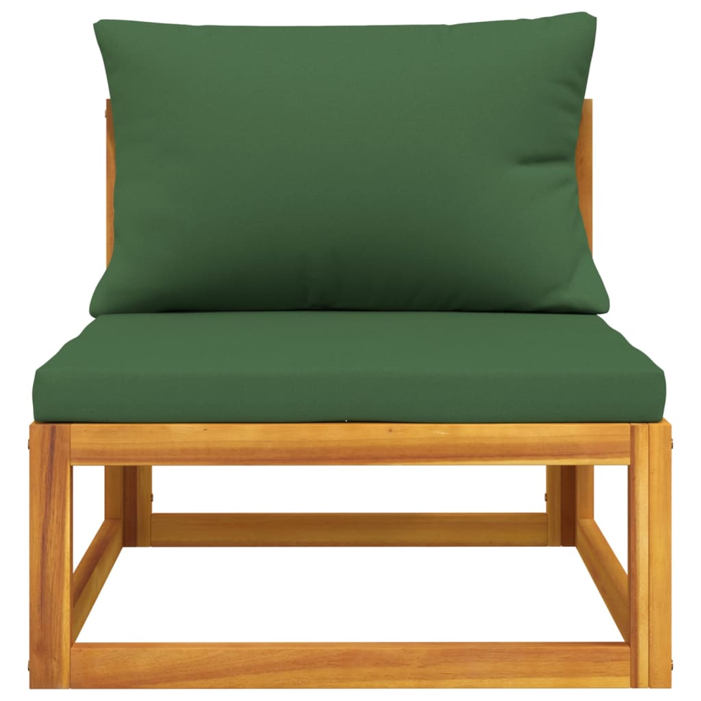 Set Divani Da Giardino 2pz Con Cuscini Legno Massello Di Acacia - Image 4