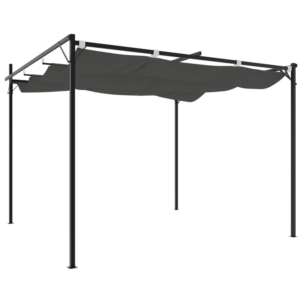 Pergola Con Tetto Retrattile Antracite 295x292x230 cm - Image 5