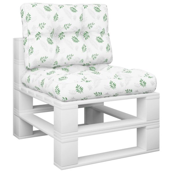 Cuscini Per Pallet 2 Pz Motivo A Foglie Tessuto - Image 3