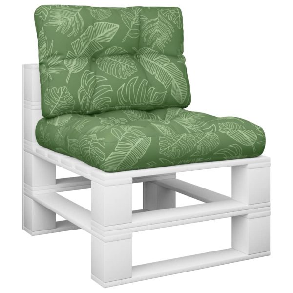 Cuscini Per Pallet 2 Pz Motivo A Foglie Tessuto - Image 3