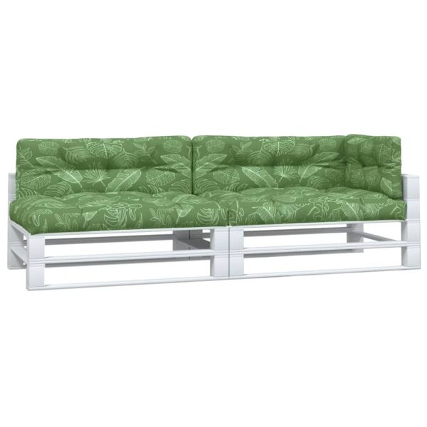 Cuscini Per Pallet 5 Pz Con Motivo A Foglie In Tessuto - Image 3