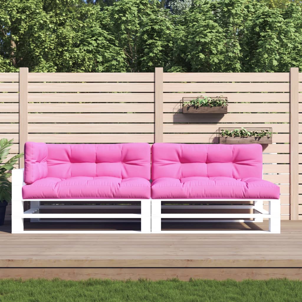 Cuscini Per Pallet 5 Pz Rosa In Tessuto