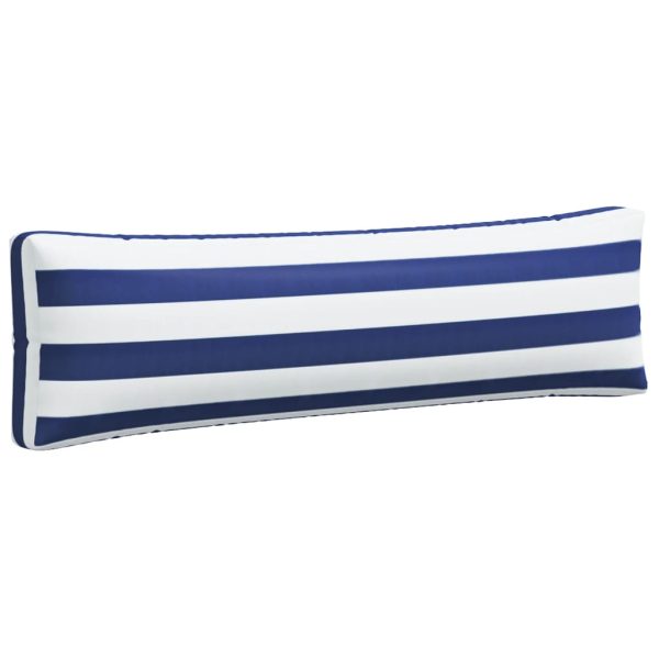 Cuscini Per Pallet 2 Pz Strisce Blu E Bianche Tessuto Oxford - Image 5