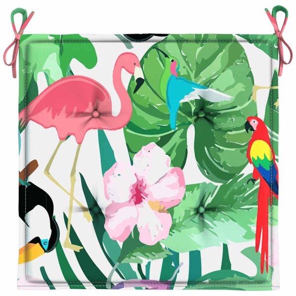 Cuscini Per Sedia 4 Pz Multicolore 50x50x3 Cm In Tessuto - Image 6