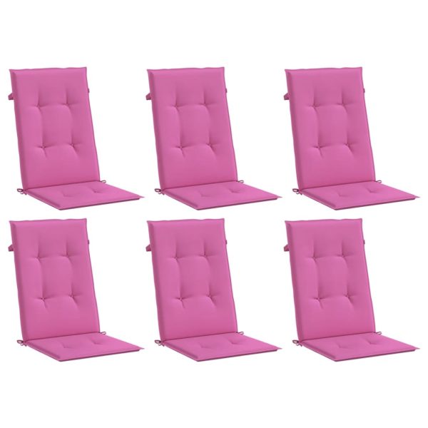 Cuscini Per Sedia Con Schienale Alto 6pz Rosa In Tessuto - Image 3