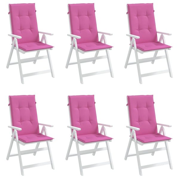 Cuscini Per Sedia Con Schienale Alto 6pz Rosa In Tessuto - Image 4