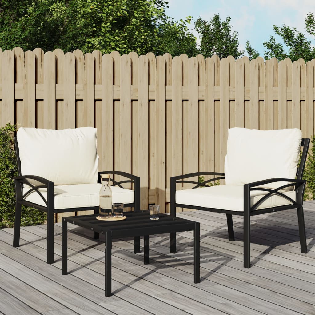 Sedia Da Giardino Con Cuscini Sabbia 68x76x79 Cm Acciaio
