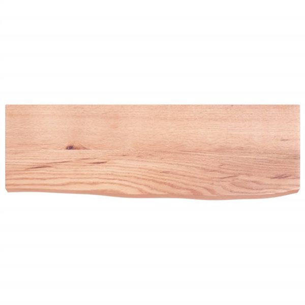 Ripiano Muro Marrone Chiaro 60x20x4 Cm Massello Rovere Trattato - Image 4