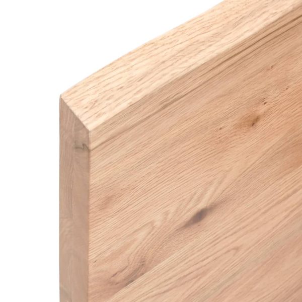Ripiano Muro Marrone Chiaro 60x20x4 Cm Massello Rovere Trattato - Image 6