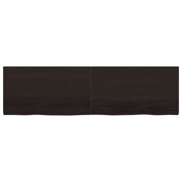 Ripiano Marrone Scuro 180x50x(2-4) Cm Massello Rovere Trattato - Image 4