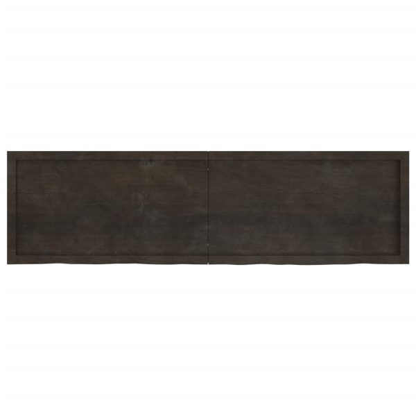Ripiano Marrone Scuro 180x50x(2-4) Cm Massello Rovere Trattato - Image 5