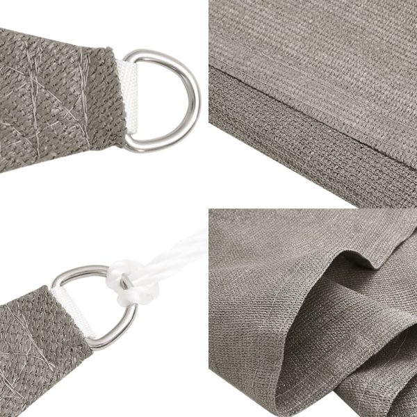 Vela Parasole 160 G/m² Rettangolare Grigio Chiaro 6x8 M In Hdpe - Image 6