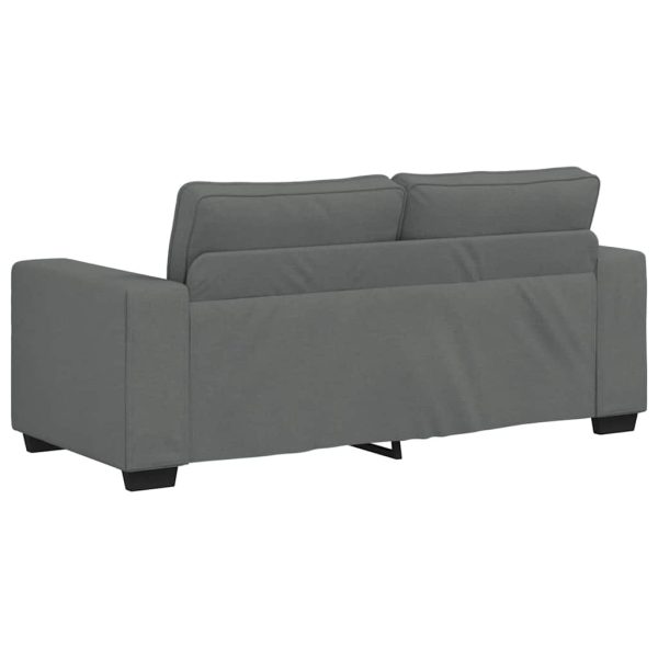 Divano A 2 Posti Grigio Scuro 140 Cm In Tessuto - Image 6