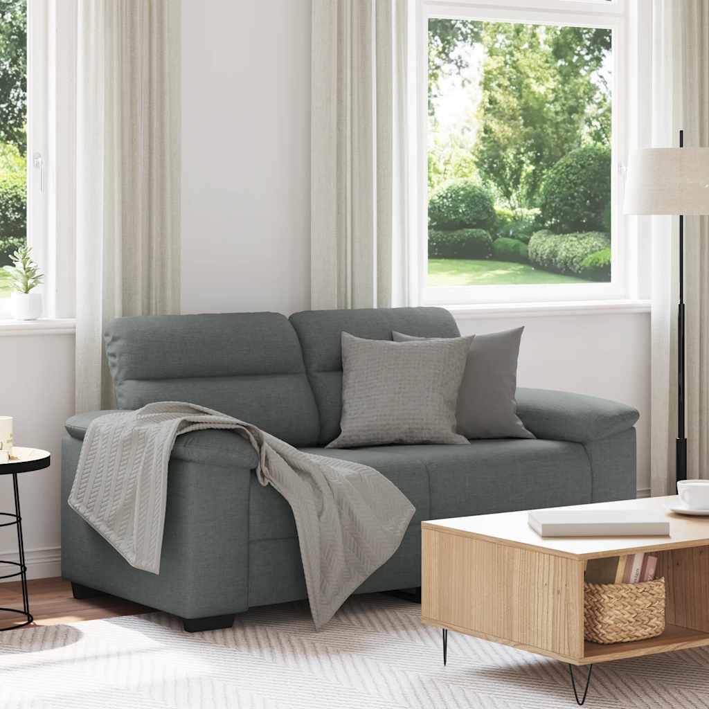 Divano A 2 Posti Grigio Scuro 120 Cm In Tessuto