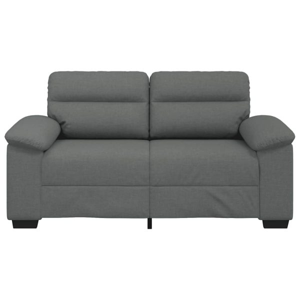 Divano A 2 Posti Grigio Scuro 120 Cm In Tessuto - Image 4