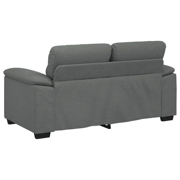 Divano A 2 Posti Grigio Scuro 120 Cm In Tessuto - Image 6