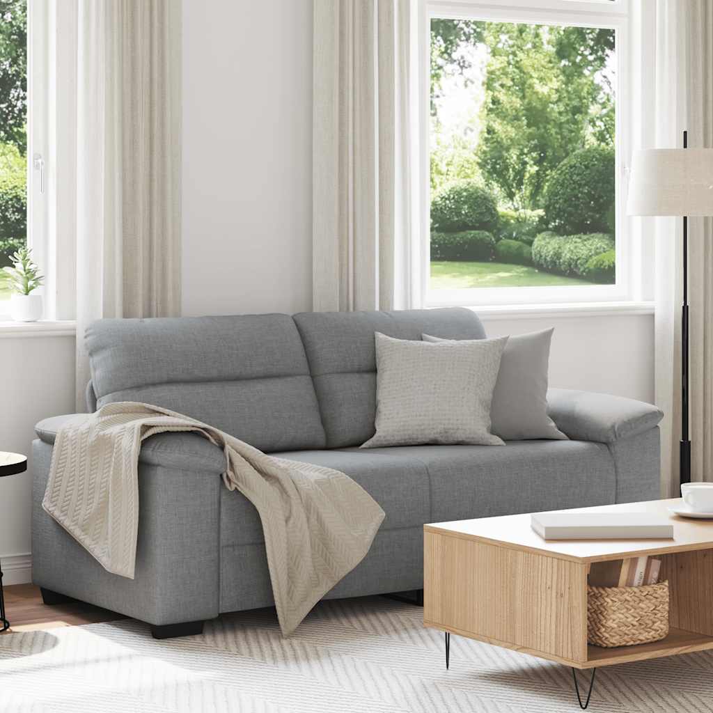 Divano A 2 Posti Grigio Chiaro 140 Cm In Tessuto