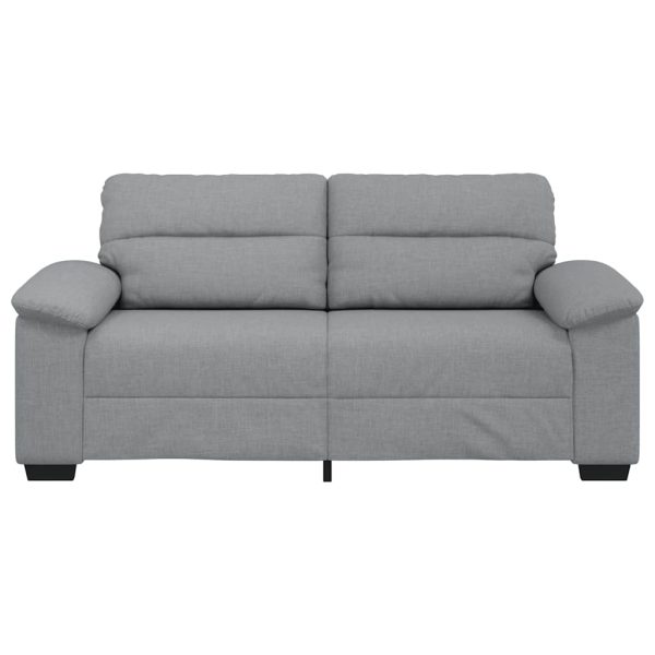 Divano A 2 Posti Grigio Chiaro 140 Cm In Tessuto - Image 4