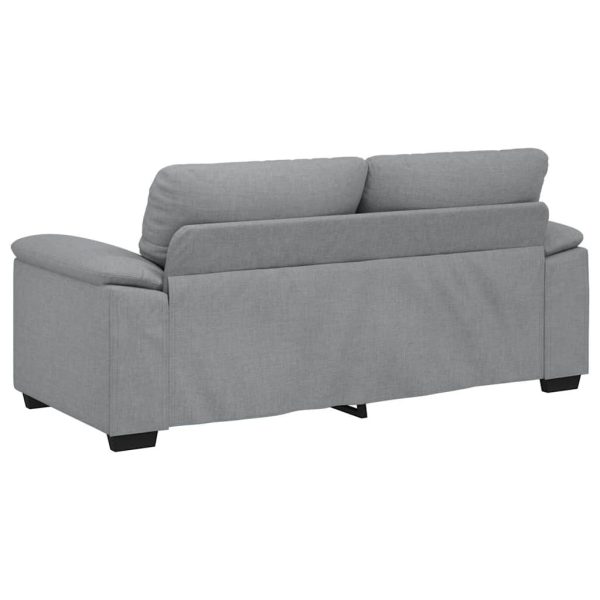 Divano A 2 Posti Grigio Chiaro 140 Cm In Tessuto - Image 6