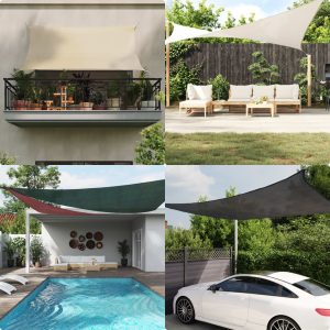 Parasole A Vela Hdpe Triangolare 5x5x5 M Antracite