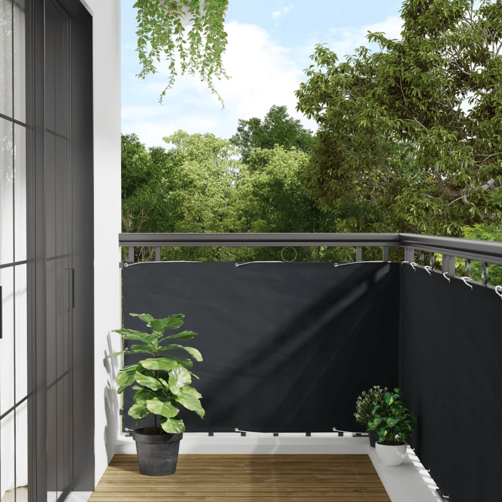 Paravento Da Balcone In Tessuto Oxford 90x600 Cm Antracite
