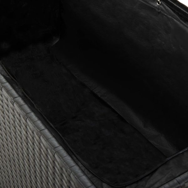 Baule Da Giardino Nero 120x50x60 Cm In Polyrattan - Image 5