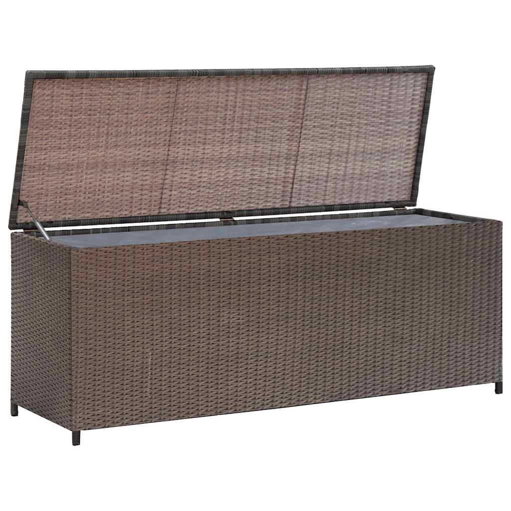 Baule Da Giardino Marrone 120x50x60 Cm In Polyrattan