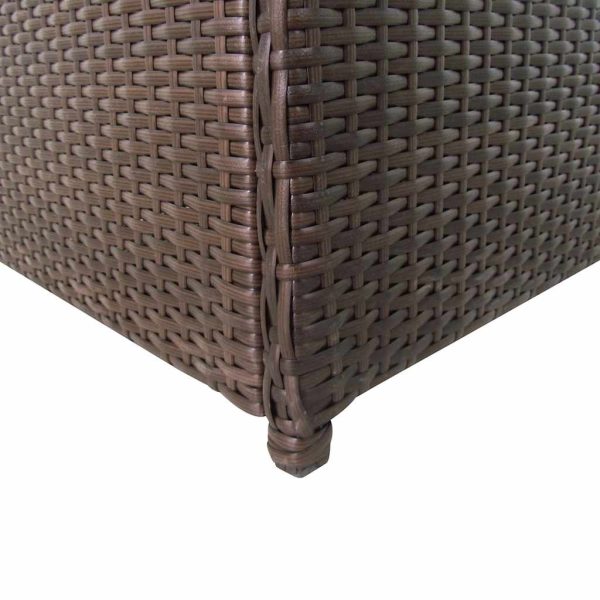 Baule Da Giardino Marrone 120x50x60 Cm In Polyrattan - Image 4