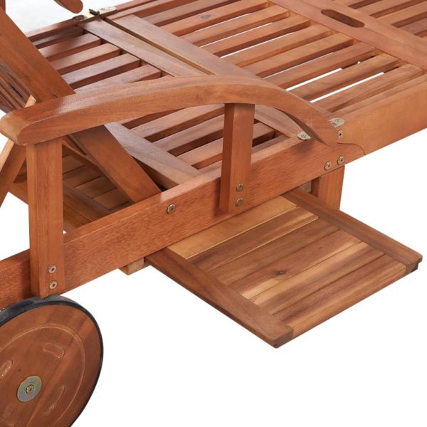 Lettino Prendisole In Legno Massello Di Acacia - Image 5