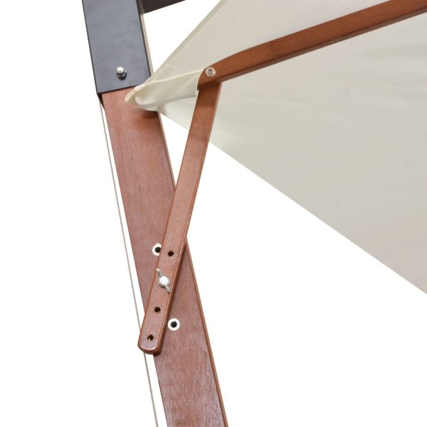 Ombrellone Pensile 350 Cm Palo In Legno Bianco - Image 6